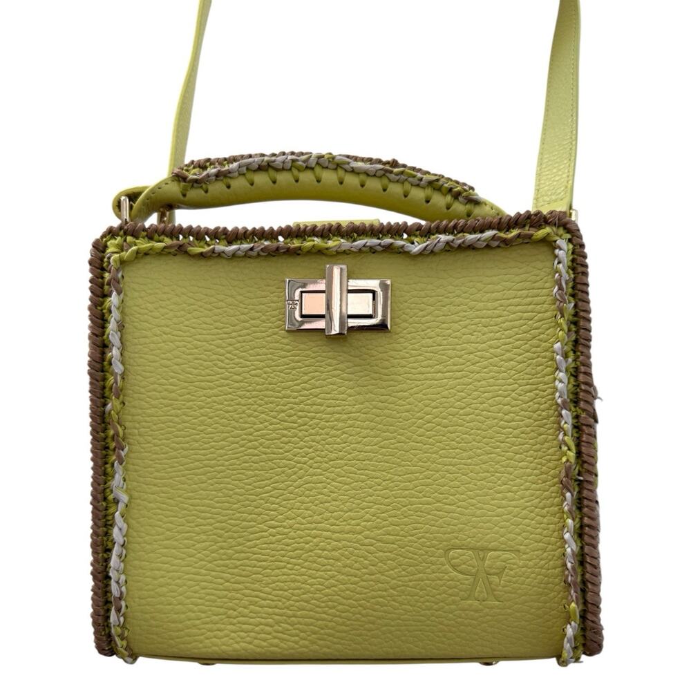 FRP Collection Sylvia Small Leather Crossbody Italian Pebble Grain